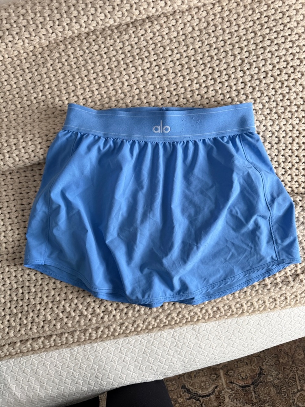 ALO Yoga Women's Light Blue Athletic Shorts